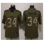 nike nfl jerseys chicago bears #34 payton army green[nike Limited Salute To Service]