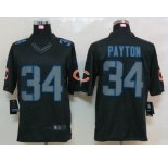 nike nfl jerseys chicago bears #34 payton black[nike limited]