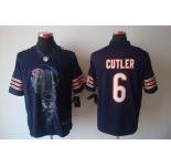 nike nfl jerseys chicago bears #6 cutler blue[helmet tri-blend limited]