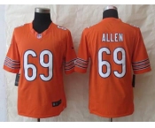 nike nfl jerseys chicago bears #69 allen orange[nike Limited]