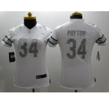 Nike Women Chicago Bears #34 Walter Payton Platinum White Jerseys
