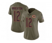 Women Nike Chicago Bears #12 Markus Wheaton Limited Olive 2017 Salute to Service NFL Jersey