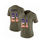 Women Nike Chicago Bears #21 Quintin Demps Limited Olive USA Flag Salute to Service NFL Jersey