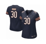 Women Nike Chicago Bears #30 D.J. Moore Navy Blue Team Color NFL Jersey