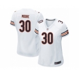 Women Nike Chicago Bears #30 D.J. Moore White NFL Jersey