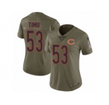 Women Nike Chicago Bears #53 John Timu Limited Olive 2017 Salute to Service NFL Jersey