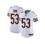 Women Nike Chicago Bears #53 John Timu White Vapor Untouchable Limited Player NFL Jersey