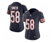 Women Nike Chicago Bears #58 Roquan Smith Navy Blue Team Color Stitched NFL Vapor Untouchable Limited Jersey