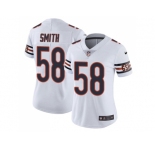Women Nike Chicago Bears #58 Roquan Smith White Stitched NFL Vapor Untouchable Limited Jersey
