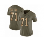 Women Nike Chicago Bears #71 Josh Sitton Limited Olive Gold Salute to Service NFL Jersey