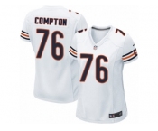 Women Nike Chicago Bears #76 Tom Compton Game White NFL Jersey