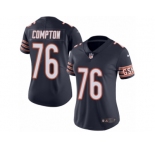 Women Nike Chicago Bears #76 Tom Compton Navy Blue Team Color Vapor Untouchable Limited Player NFL Jersey