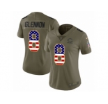 Women Nike Chicago Bears #8 Mike Glennon Limited Olive USA Flag Salute to Service NFL Jersey