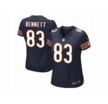Women Nike Chicago Bears #83 Martellus Bennett Navy Blue Team Color NFL Jersey