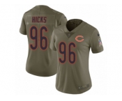 Women Nike Chicago Bears #96 Akiem Hicks Limited Olive 2017 Salute to Service NFL Jersey