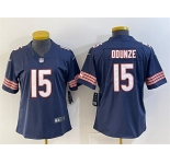 Women's Chicago Bears #15 Rome Odunze Navy 2024 Draft Vapor Football Stitched Jersey