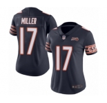 Women's Chicago Bears #17 Anthony Miller Navy Blue Team Color 100th Season Limited Football Jersey