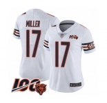 Women's Chicago Bears #17 Anthony Miller White Vapor Untouchable Limited Player 100th Season Football Jersey