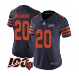 Women's Chicago Bears #20 Prince Amukamara Limited Navy Blue Rush Vapor Untouchable 100th Season Football Jersey
