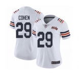 Women's Chicago Bears #29 Tarik Cohen White 100th Season Limited Football Jersey
