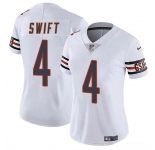 Women's Chicago Bears #4 D’Andre Swift White 2024 Vapor Football Stitched Jersey