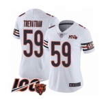 Women's Chicago Bears #59 Danny Trevathan White Vapor Untouchable Limited Player 100th Season Football Jersey