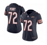 Women's Chicago Bears #72 William Perry Navy Blue Team Color 100th Season Limited Football Jersey