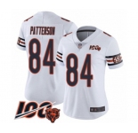 Women's Chicago Bears #84 Cordarrelle Patterson White Vapor Untouchable Limited Player 100th Season Football Jersey