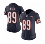 Women's Chicago Bears #89 Mike Ditka Navy Blue Team Color 100th Season Limited Football Jersey