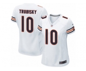 Women's Nike Chicago Bears #10 Mitchell Trubisky Limited White NFL Jersey