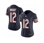 Women's Nike Chicago Bears #12 Kendall Wright Limited Navy Blue Rush NFL Jersey