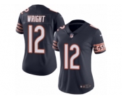 Women's Nike Chicago Bears #12 Kendall Wright Limited Navy Blue Rush NFL Jersey