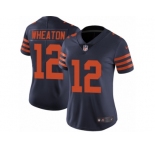 Women's Nike Chicago Bears #12 Markus Wheaton Vapor Untouchable Limited Navy Blue 1940s Throwback Alternate NFL Jersey