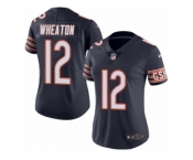 Women's Nike Chicago Bears #12 Markus Wheaton Vapor Untouchable Limited Navy Blue Team Color NFL Jersey