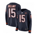 Women's Nike Chicago Bears #15 Josh Bellamy Limited Navy Blue Therma Long Sleeve NFL Jersey