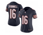 Women's Nike Chicago Bears #16 Pat O'Donnell Limited Navy Blue Rush NFL Jersey