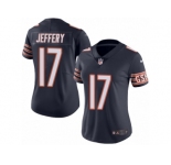 Women's Nike Chicago Bears #17 Alshon Jeffery Limited Navy Blue Rush NFL Jersey