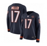 Women's Nike Chicago Bears #17 Anthony Miller Limited Navy Blue Therma Long Sleeve NFL Jersey