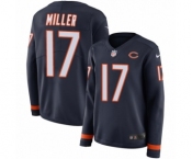 Women's Nike Chicago Bears #17 Anthony Miller Limited Navy Blue Therma Long Sleeve NFL Jersey