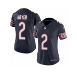 Women's Nike Chicago Bears #2 Brian Hoyer Limited Navy Blue Rush NFL Jersey