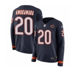 Women's Nike Chicago Bears #20 Prince Amukamara Limited Navy Blue Therma Long Sleeve NFL Jersey