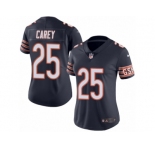 Women's Nike Chicago Bears #25 Ka'Deem Carey Limited Navy Blue Rush NFL Jersey