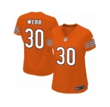 Women's Nike Chicago Bears #30 B.W. Webb Limited Orange Alternate NFL Jersey
