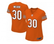 Women's Nike Chicago Bears #30 B.W. Webb Limited Orange Alternate NFL Jersey