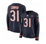 Women's Nike Chicago Bears #31 Marcus Cooper Limited Navy Blue Therma Long Sleeve NFL Jersey