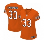 Women's Nike Chicago Bears #33 Jeremy Langford Game Orange Alternate NFL Jersey