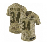 Women's Nike Chicago Bears #34 Walter Payton Limited Camo 2018 Salute to Service NFL Jersey