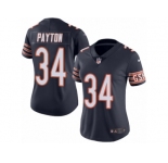 Women's Nike Chicago Bears #34 Walter Payton Limited Navy Blue Rush NFL Jersey