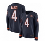 Women's Nike Chicago Bears #4 Chase Daniel Limited Navy Blue Therma Long Sleeve NFL Jersey