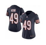 Women's Nike Chicago Bears #49 Sam Acho Limited Navy Blue Rush NFL Jersey